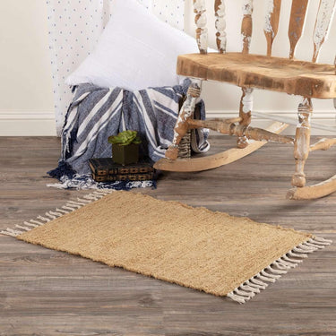 Burlap Natural Chindi/Rag Rug 20